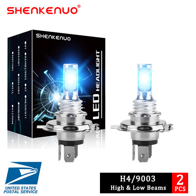 #ad 2x Ice Blue 8000K H4 Super Bright 9003 LED Headlight High Low Beam Bulbs Kit 40W $14.73
