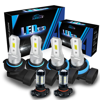 #ad Front LED High Low Headlight Fog Light Bulb For GMC Sierra 1500 2500HD 2007 2013 $44.99