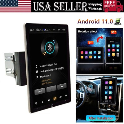 #ad Double 2 DIN Rotatable 10.1#x27;#x27; Android 12 Touch Screen Car Stereo Radio GPS WIFI $122.79