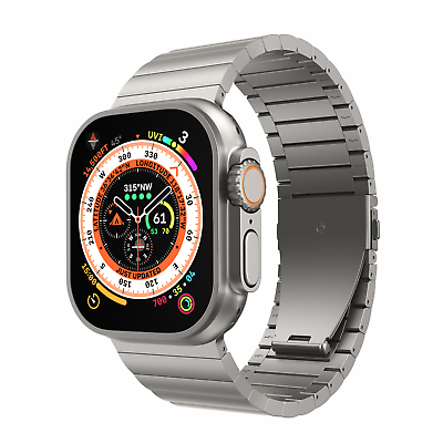 #ad Apple Watch Strap Ultra 2 Titanium Band 49mm Grade 2 Titanium Metal with DLC $45.51
