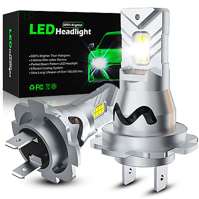 #ad SZKAIDAG H7 LED Headlight Bulbs High Low Beam 6500K Bright White Wireless Canbus $17.99