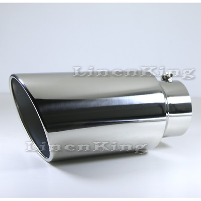 #ad Inlet 5quot; Outlet 7quot; 15quot; Long Stainless Steel Rolled Edge 20° Exhaust Tip Diesel $32.00