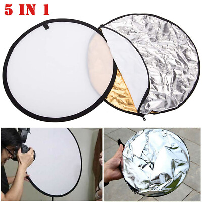 #ad 24 Inch 5 in 1 Photography Photo Video Studio Lighting Photographic Reflector US $12.97