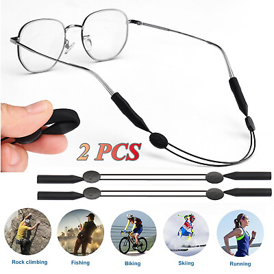 #ad 2 X Glasses Strap Neck Cord Sports Eyeglasses Band Sunglasses Rope String Holder $6.11