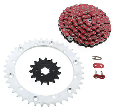 #ad #ad Red Non O Ring Chain amp; Silver Sprocket 15 40 102L fits 89 93 Yamaha 350 Warrior $57.95