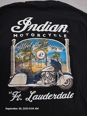 #ad Men’s Biker rally motorcycle Indian Motorcycle Company t shirt Size S $18.00