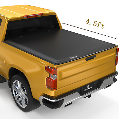 #ad 4.6FT Tonneau Cover Soft Tri Fold For 2022 2024 Ford Maverick Truck Bed w Lamp $128.62