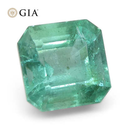 #ad 4.01ct Octagonal Emerald Cut Green Emerald GIA Certified Zambia $2340.00