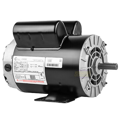 #ad 5 HP SPL 3450 RPM Air Compressor 60 Hz Electric Motor 208 230 Volts Century B385 $309.95
