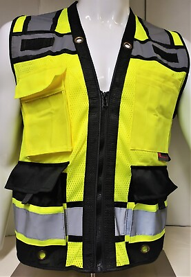 #ad FX SAFETY VEST Class 2 High Visibility Reflective Yellow Safety Vest $18.99