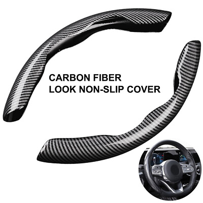 #ad 2x Carbon Fiber Universal Car Steering Wheel Booster Cover Non Slip Accessories $18.99