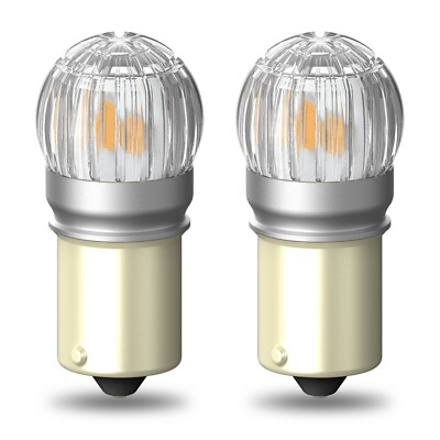 #ad AUXITO 1156 7506 Yellow Amber LED Turn Signal Parking Light Bulbs 6T 2pcs $17.09
