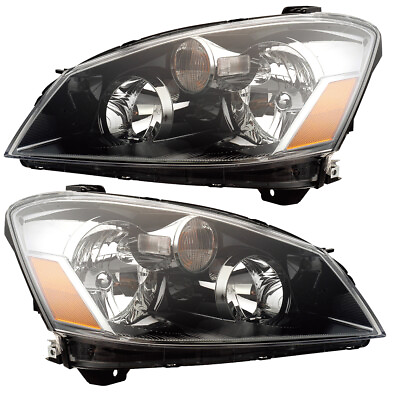 #ad Halogen Headlights Front Lamps Pair Set for 05 06 Nissan Altima Left amp; Right $133.00