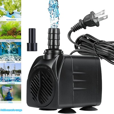 #ad 160 211 GPH Aquarium Water Pump Fish Tank Fountain Pond Submersible Pump $13.86