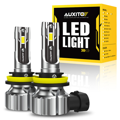 #ad 2 4 6X H11 H8 LED Headlight Super Bright Bulbs 6500K White Kit 360000LM HIGH LOW $7.59