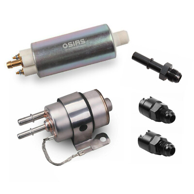 #ad LS1 Engine Swap Fuel Filter Regulator Fuel Pump amp; Fitting Kit MSD BLACK FITTINGS $79.99