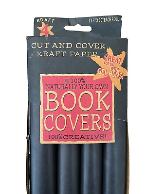 #ad Cut and Cover Book Covers Kraft Paper Wraps Create Works of Art New 4 Rolls $11.04