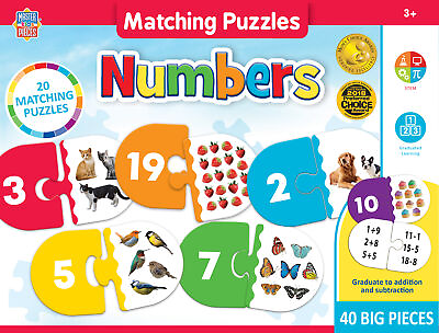 #ad MasterPieces Numbers Educational Matching Jigsaw Puzzles $14.99