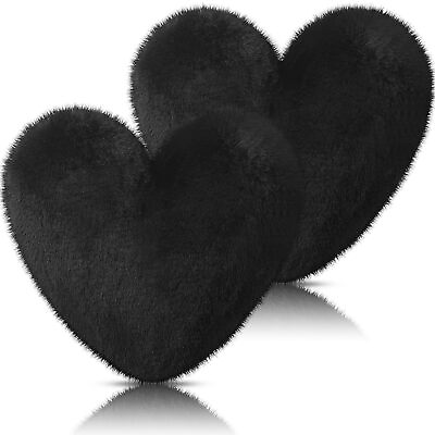 #ad 2 Pcs Fluffy Heart Pillow Heart Shaped Pillow Plush Cute Heart Shaped Throw C... $35.18