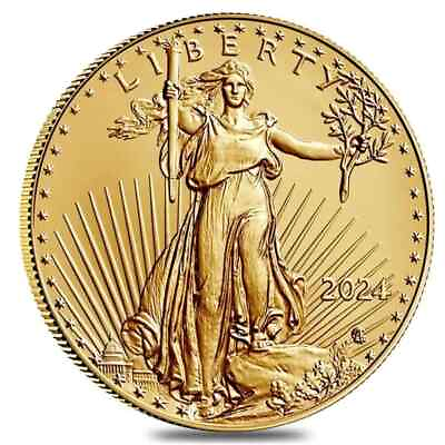 #ad 2024 1 10 oz Gold American Eagle Coin $275.09