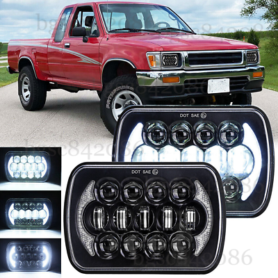 #ad 2x For Toyota Tacoma 84 91 For Pickup For 4Runner DOT 5x7#x27;#x27; LED Headlights DRL $52.99