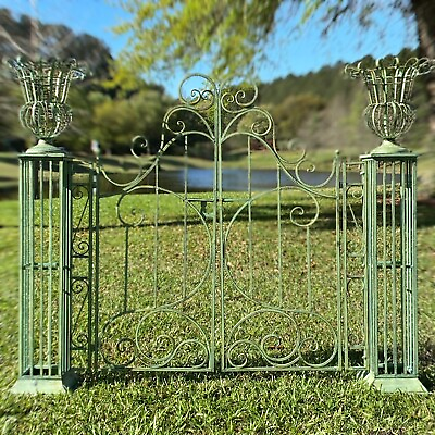 #ad Garden Gate with Aged Green Painted Finish $1424.50