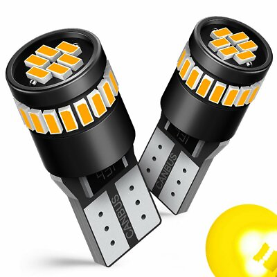 #ad CANBUS T10 Amber Front Sidemarker Light 3014 SMD Car LED Lamp Bulb 194 2825 W5W $8.99