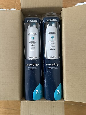#ad New Set of 2 EveryDrop Genuine Refrigerator Ice and Water Filter 3 $44.99