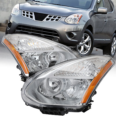 #ad For 08 13 Nissan Rogue Chrome Amber Corner Signal Halogen Headlamp Bumper Light $151.69