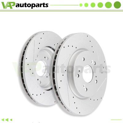 #ad Front Brake Rotors Discs For Honda Accord Crosstour CR V Slotted Drilled 2 Pcs $70.22