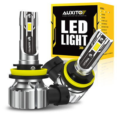 #ad 2X AUXITO H11 LED Headlight Kit Bulbs High Low Beam Super White 40000LM E2 EOA $20.89