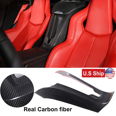 #ad Real Carbon Fiber Waterfall Console Wireless Charger Cover For Corvette C8 20US $346.99