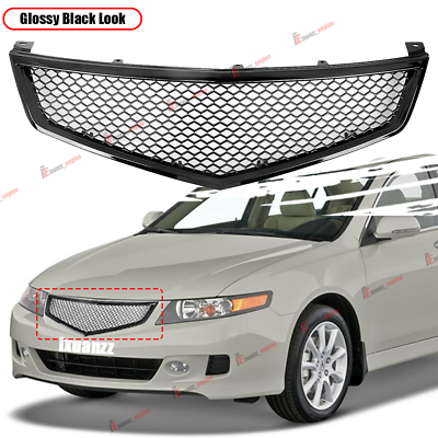 #ad #ad For Acura TSX 2006 2008 2007 Glossy Black Front Bumper Grille Upper Grill $78.99