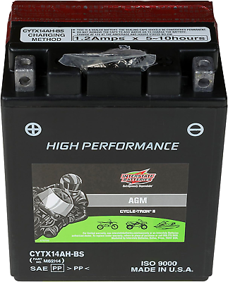 #ad YTX14AH BS 12V 12Ah Powersports Battery 210CCA High Performance AGM Rechargeable $162.99