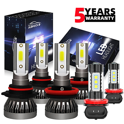 #ad LED Headlight Bulbs Kit High BeamLow BeamFog Light For Toyota Camry 2007 2014 $35.99