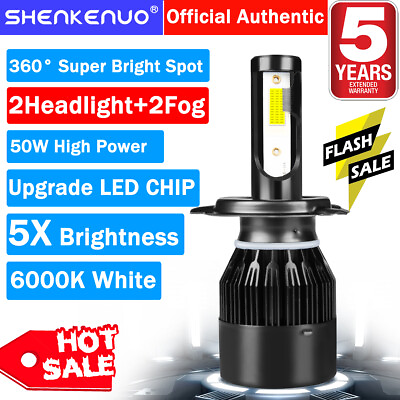 #ad For Toyota RAV4 2001 2002 2003 2004 2005 4X Bright LED Headlight Bulbs Fog Light $25.91