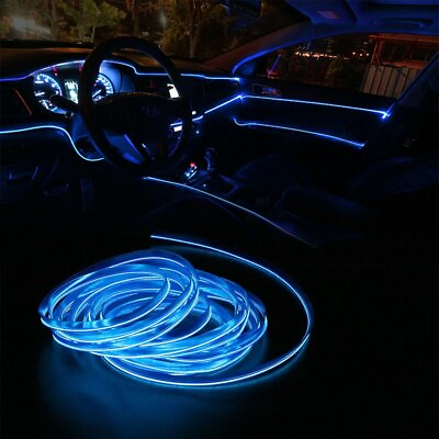 2m Blue LED Car Interior Decorative Atmosphere Wire Strip Light Accessories US $11.24