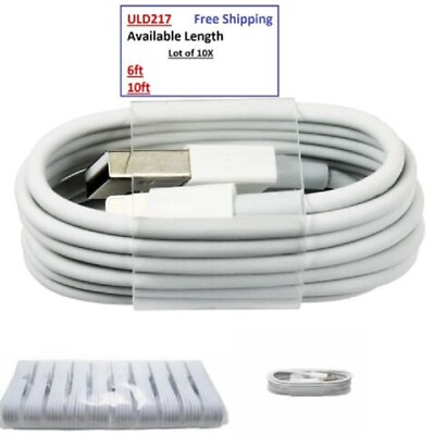 #ad Lot of 50X White For iPhone 6 Plus 6s Plus Fast Charging USB Cable $81.99