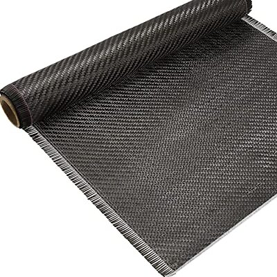 6.5ft x 12quot; Carbon Fiber Fabric Roll Pure Fabric Carbon Fiber Sheet 2 x 2 Twi... $30.36