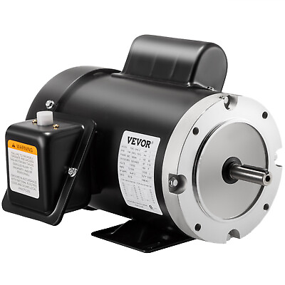 #ad VEVOR 1HP Electric Motor 56C Frame 1 Phase TEFC 1745RPM General Rated 13.6 6.8A $120.99
