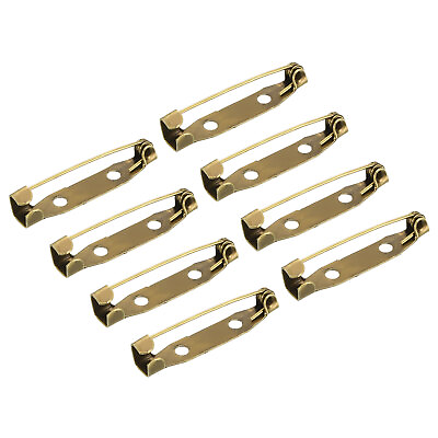 #ad 150Pcs Safety Bar Pins 30mm Brooch Clasp Pin Backs for ID Badges Bronze Tone $13.27