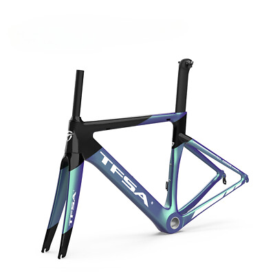 #ad #ad 700C Carbon Fiber Road Bike Frameset DI2 amp; Meachancial Internal Routing Frames $719.04