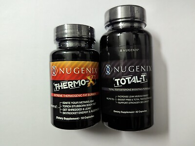 #ad Nugenix Total T 42ct amp; Thermo X 10ct Men#x27;s Testosterone Booster amp; Fat Burner $29.99