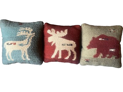 #ad Unique Throw Pillows Bear Moose Deer 10x10 $45.00