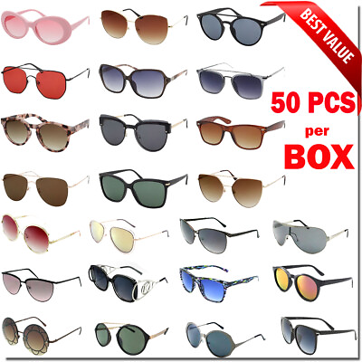 #ad Bulk Lot Wholesale 50 Fashion Sunglasses Eyeglasses Assorted Men Women Styles $57.56