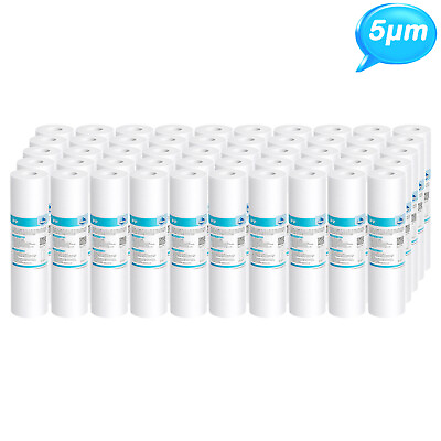 #ad 5 Micron Sediment Water Filter Cartridges for Reverse Osmosis 10quot;x2.5quot; 50 PACK $84.18