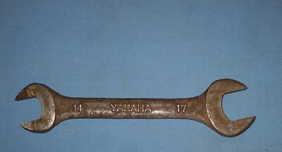Vintage YAMAHA Tools 14mm x 17mm Open End Spanner Wrench Motorcycle Tool $9.99