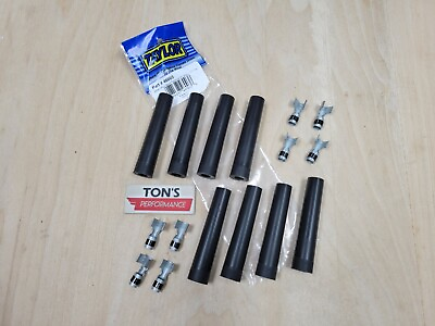 Taylor 46003 8 pack 180 Spark plug boot terminal kit black 180 degree silicone $21.54