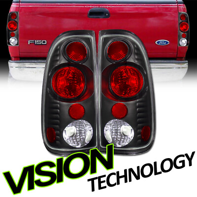 #ad For 97 07 F150 F250 Styleside Black Clear Altezza Taillights Taillamps Lamps KS $59.00