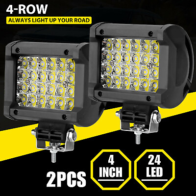 #ad Pair 4quot; inch LED Work Light Bar Spot Pods Fog Lamp Offroad Driving Truck SUV ATV $11.59